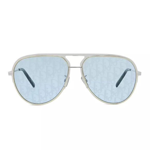 DIOR DiorEssential A2U Silver/Blue Aviator Unisex Sunglasses - Picture 2 of 9
